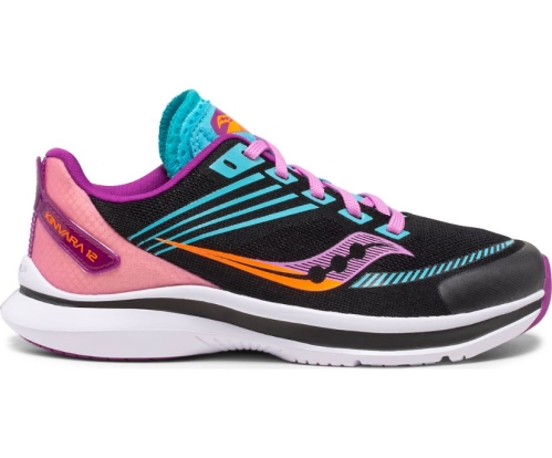 Tenis Saucony Kinvara 12 Niños Zapatos Neutrales Negras / Rosas México MX-837-CR